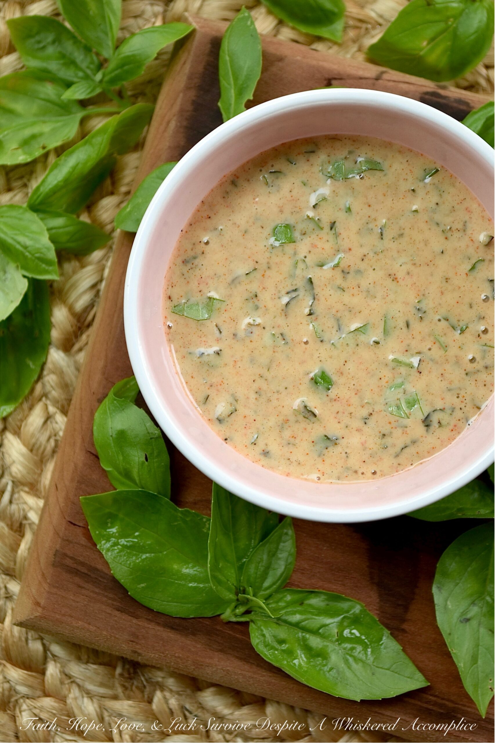 Fresh Basil Honey Mustard Salad Dressing