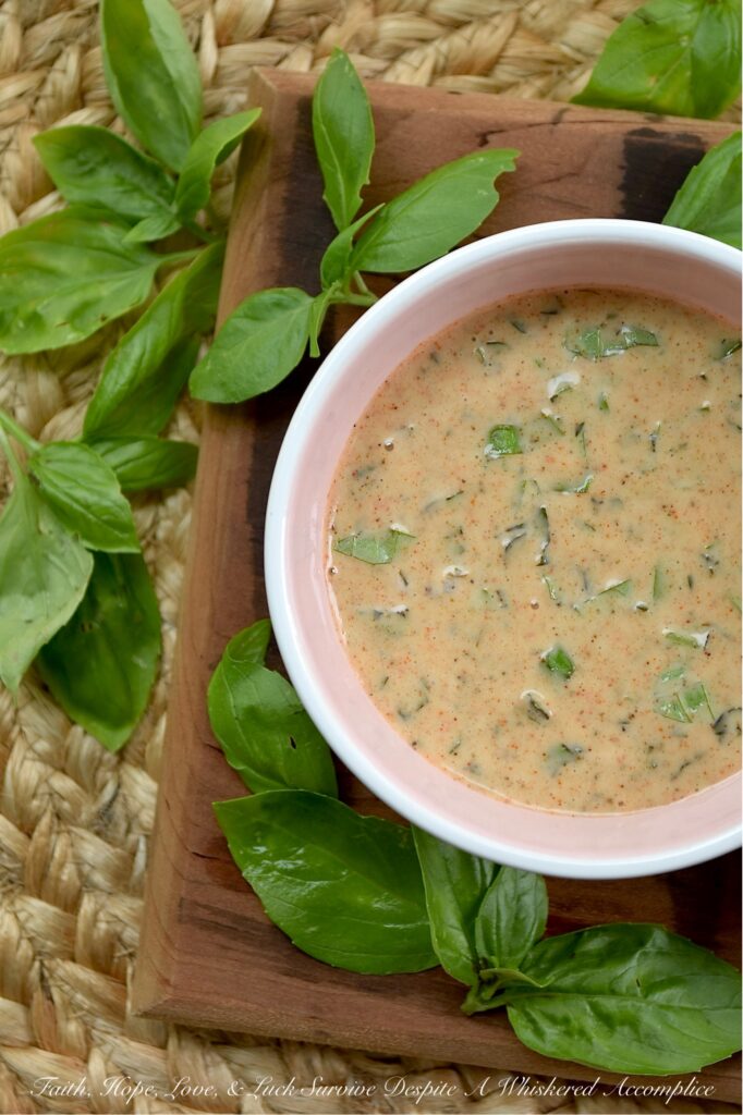 Fresh Basil Honey Mustard Salad Dressing - With just a few simple ingredients, this small-batch honey mustard dressing delivers a burst of flavor with a touch of sweetness, a hint of tang, and the unmistakable bright aroma of fresh summer basil. Whether you're dressing a leafy green salad, dipping a crunchy pretzel, or adding a vibrant finish to roasted, steamed, or grilled vegetables, this versatile salad dressing is sure to become a household favorite.
