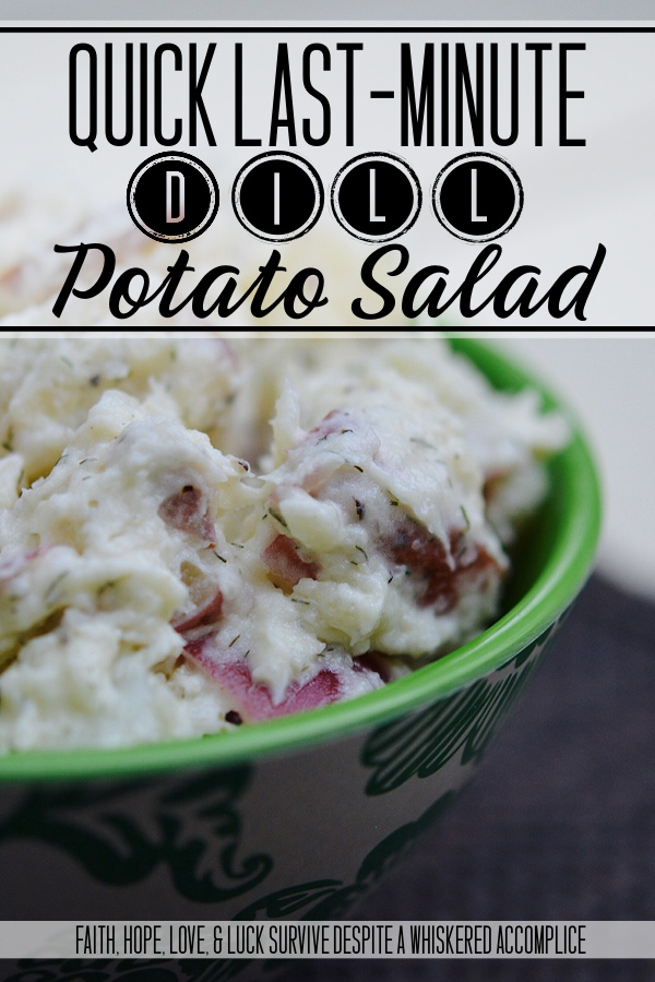 Quick Last-Minute Dill Potato Salad - Say goodbye to long shopping lists and complicated recipes with this incredibly easy, last-minute potato salad that delivers big on flavor. Made with just a few simple ingredients, this creamy and comforting side dish gets a vibrant kick from a sprinkle of dried dill, along with a delightful tang from a splash of rice wine vinegar. Perfect served warm or chilled, this creamy potato salad is the ideal addition to any summertime meal.
