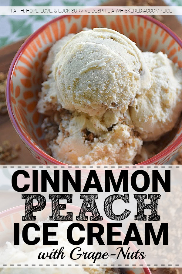 Cinnamon Peach Ice Cream with Grape-Nuts - When summer peaches are at their peak, bursting with juicy sweetness, there’s no better way to celebrate the season than with a homemade frozen treat. This delightful peach ice cream showcases the vibrant flavor of fresh, in-season peaches, delivering sun-kissed sweetness with every scoop. A hint of cinnamon adds warmth and complexity to the creamy base, while layers of crunchy Grape-Nuts cereal introduce a surprising and satisfying contrast to the rich, creamy dessert. This versatile recipe is perfect for highlighting fresh summer peaches, but it also works wonderfully with frozen peaches, allowing you to enjoy a taste of sunshine all year long.