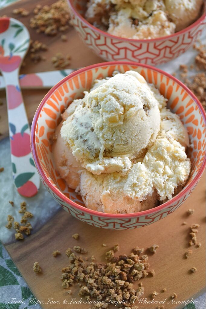 Cinnamon Peach Ice Cream with Grape-Nuts - When summer peaches are at their peak, bursting with juicy sweetness, there’s no better way to celebrate the season than with a homemade frozen treat. This delightful peach ice cream showcases the vibrant flavor of fresh, in-season peaches, delivering sun-kissed sweetness with every scoop. A hint of cinnamon adds warmth and complexity to the creamy base, while layers of crunchy Grape-Nuts cereal introduce a surprising and satisfying contrast to the rich, creamy dessert. This versatile recipe is perfect for highlighting fresh summer peaches, but it also works wonderfully with frozen peaches, allowing you to enjoy a taste of sunshine all year long.