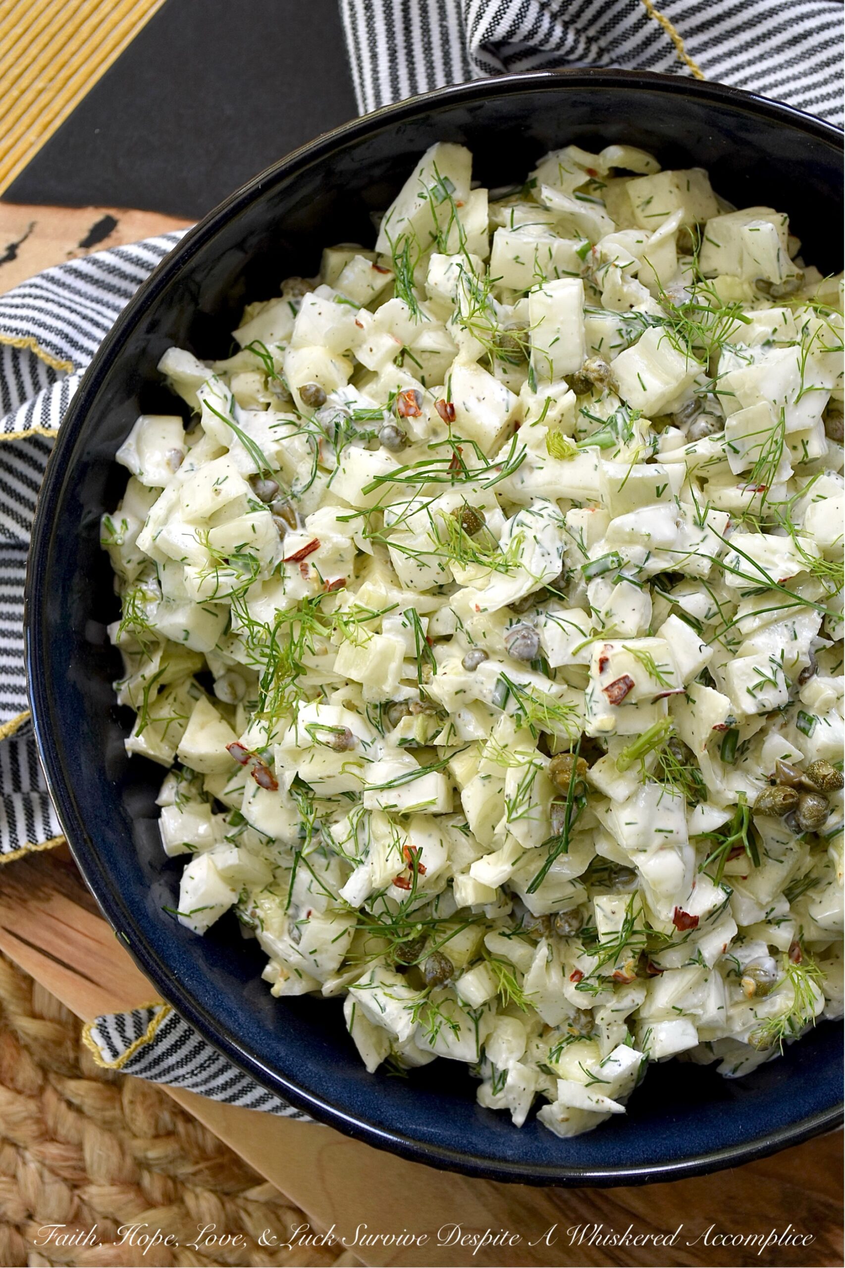 Creamy Fresh Herb Fennel Salad with Capers