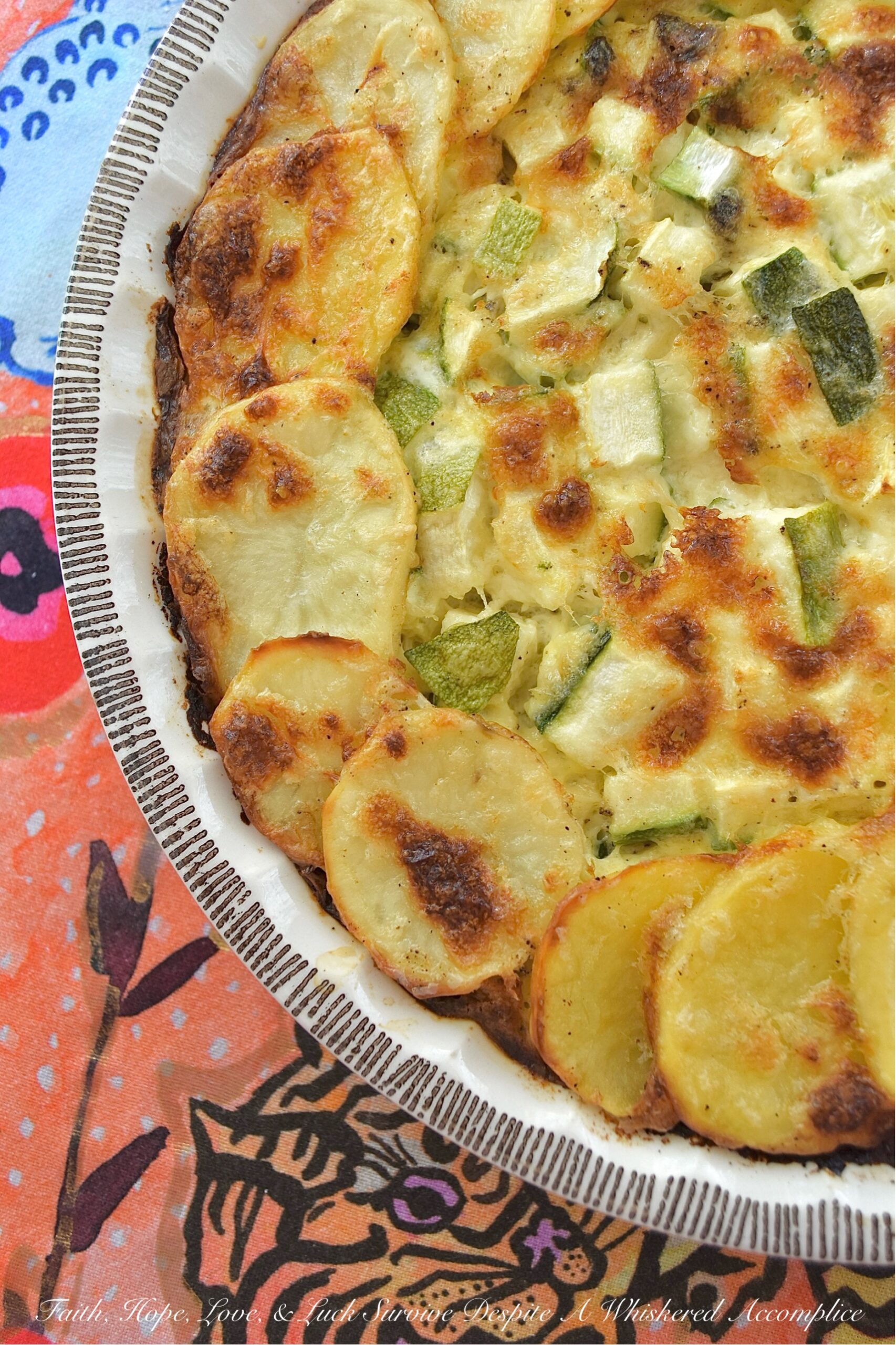 Parmesan Potato & Zucchini Crustless Quiche