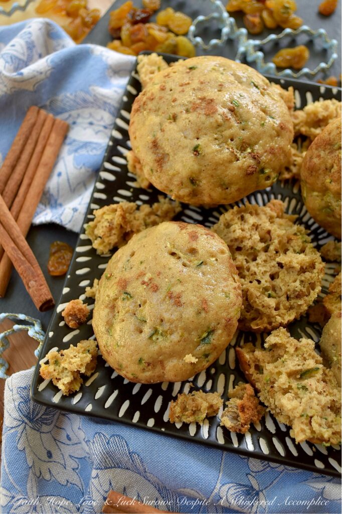 Cinnamon Raisin Vanilla Zucchini Bread Muffins - Got zucchini? Get ready for the best breakfast treat ever. These zucchini bread muffins aren't just good, they're incredibly soft and moist, thanks to the perfect combination of fresh grated zucchini and a box of vanilla instant pudding mix. Every soft, tender bite is full of warm, comforting ground cinnamon and sweet golden raisins, making these muffins the perfect way to start your morning. Seriously, if you have zucchini and love raisins, this is the muffin recipe you need to try.