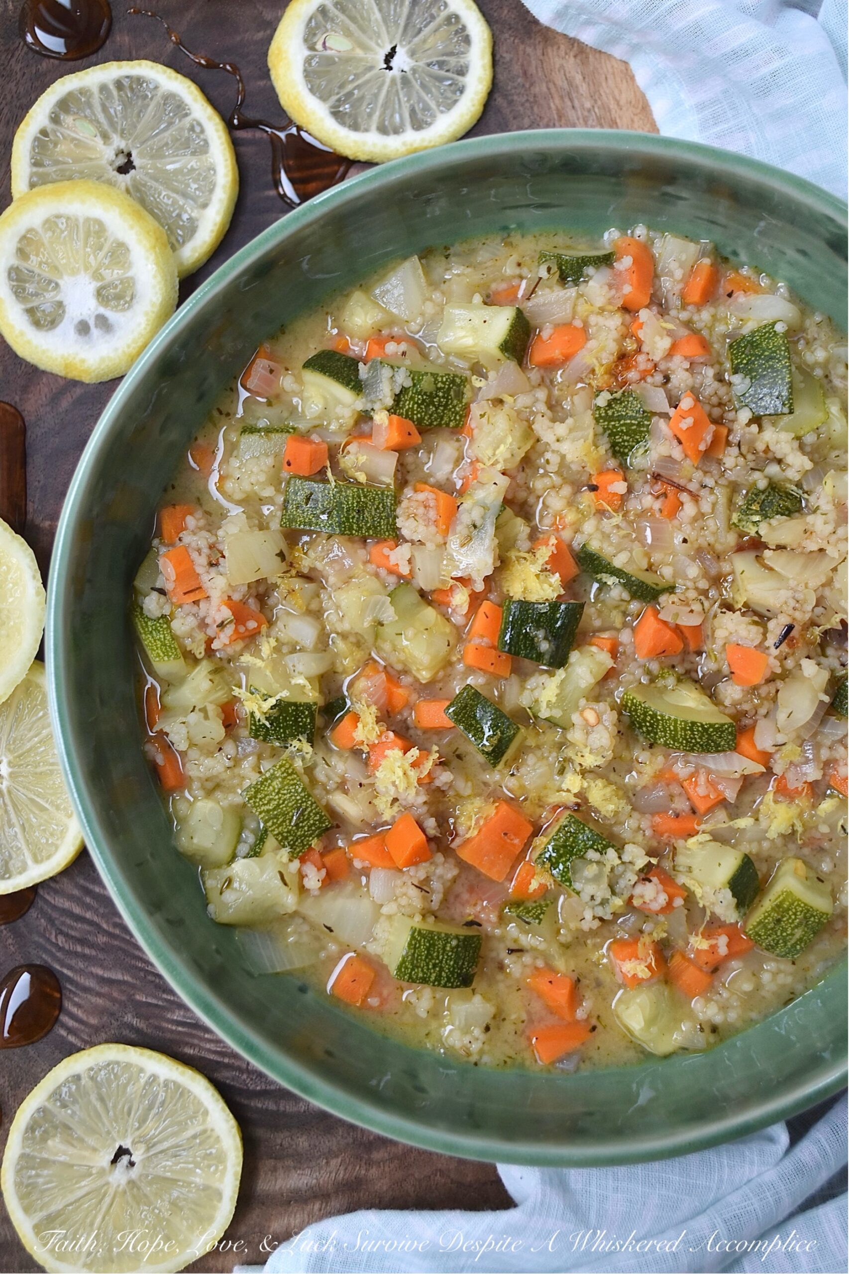 Sweet Tea Vodka Vegetable Couscous Soup