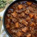 Chunky Pumpkin Ancho Unsweetened Cocoa Chili - Forget everything you thought you knew about chili. Because this chili isn't just good, it's potentially award-winning. The secret? Diced pumpkin and unsweetened cocoa powder. Yes, you read that right. And if you're thinking, "Pumpkin and unsweetened cocoa in chili?" You're just going to have to trust us on this one. This recipe, featuring rehydrated dried ancho chili peppers, a rich low-sodium beef broth, ground beef, and a bit of unsweetened cocoa for extra depth, is the kind of chili that makes you question everything. Get ready to unlock a whole new level of chili deliciousness. Your taste buds and your potential chili cookoff rivals are going to be seriously impressed.