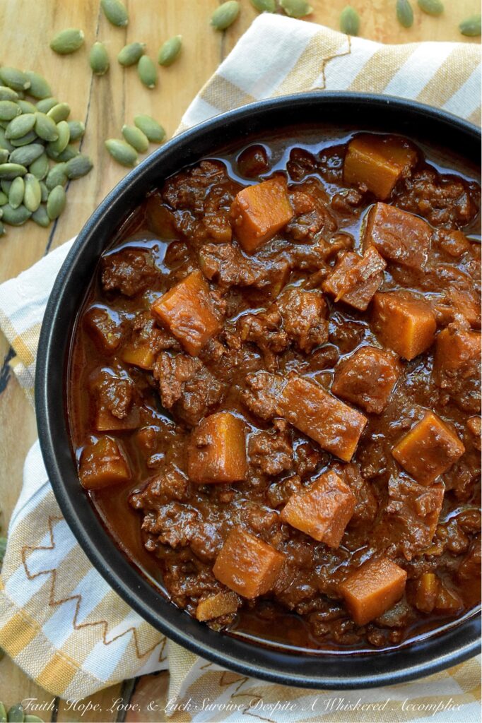 Chunky Pumpkin Ancho Unsweetened Cocoa Chili - Forget everything you thought you knew about chili. Because this chili isn't just good, it's potentially award-winning. The secret? Diced pumpkin and unsweetened cocoa powder. Yes, you read that right. And if you're thinking, "Pumpkin and unsweetened cocoa in chili?" You're just going to have to trust us on this one. This recipe, featuring rehydrated dried ancho chili peppers, a rich low-sodium beef broth, ground beef, and a bit of unsweetened cocoa for extra depth, is the kind of chili that makes you question everything. Get ready to unlock a whole new level of chili deliciousness. Your taste buds and your potential chili cookoff rivals are going to be seriously impressed.