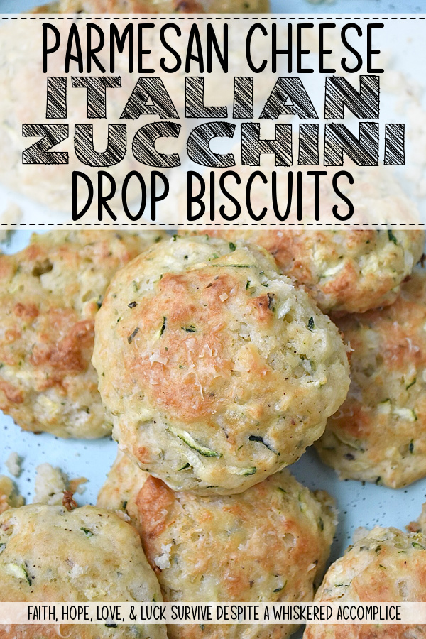 Parmesan Cheese Italian Zucchini Drop Biscuits - Packed with savory Italian seasoning and the irresistible tang of Parmesan cheese, these buttery zucchini biscuits offer a crispy, flaky texture that pairs beautifully with just about anything. You can serve them as a side to your favorite soups or salads, but honestly, they’re just as good for breakfast with a big ol’ pat of butter melting on top. If you’re looking for an easy-to-make biscuit recipe that’s got a little something extra going on, these zucchini drop biscuits are it.