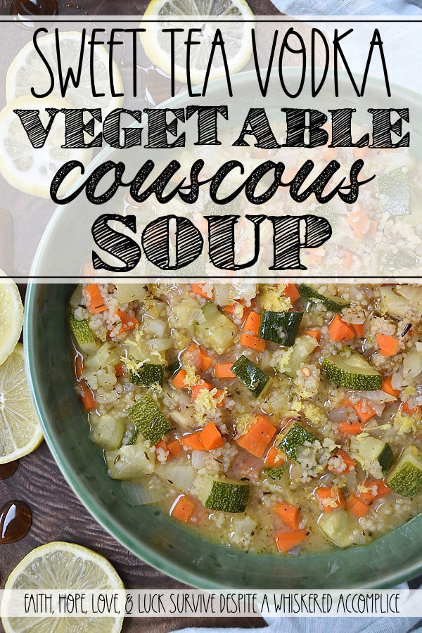 Sweet Tea Vodka Vegetable Couscous Soup - Whether you're battling a lingering cold, shaking off a chilly day, or simply craving a hug from the inside out, that only a warm bowl of soup can deliver, this colorful, fresh vegetable and pasta soup is your answer. This vibrant, one-pot wonder packed with fennel, carrots, red onion, zucchini, and Moroccan couscous is as nourishing as it is delicious. But what truly sets this soup apart is the addition of sweet tea vodka for a subtle, warming sweetness, along with a final garnish of vibrant, fresh lemon zest and a glorious drizzle of sweet and spicy hot honey. This is the kind of soup that wraps you in warmth, nourishes your soul, and genuinely makes you feel better from the inside out. Best of all, it's incredibly versatile; feel free to swap in your favorite vegetables based on what you have on hand.