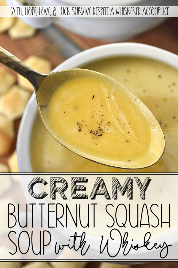 Creamy Butternut Squash Soup with Whiskey - You really don’t need a mile-long list of ingredients to take a classic bowl of creamy puréed butternut squash soup from ho-hum to absolutely swoon-worthy. The secret to unlocking a five-star-worthy butternut squash soup lies in a generous splash of whiskey and a rich swirl of heavy cream. The whiskey lends a subtle, smoky sweetness that makes you wonder why you ever made it any other way, and the cream? Well, it turns the whole thing into a decadent bowl of pure, velvety comfort. After one spoonful, you’ll never look at butternut squash soup the same way again.