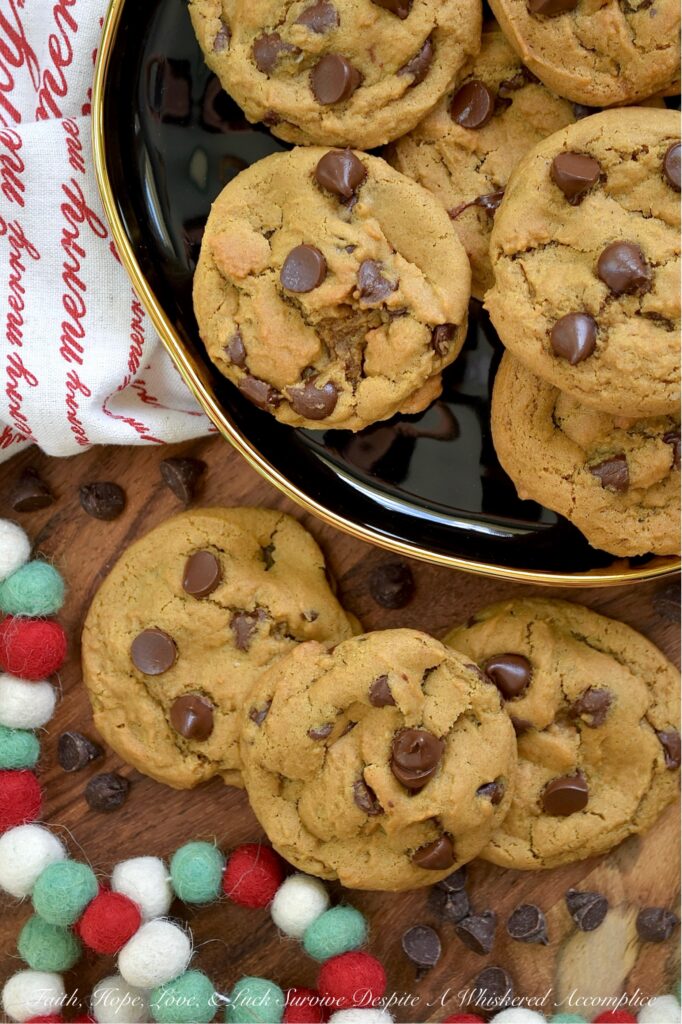 Chocolate Chip Molasses Spice Cookies - What happens when the coziest cookie of the season meets a timeless classic? You get pure, unadulterated magic. Imagine all the warm, chewy, spiced goodness you crave in a molasses spice cookie, but with a generous handful of semi-sweet chocolate chips tossed in for good measure. Think of these Chocolate Chip Molasses Cookies as the more sophisticated, mysterious cousin to the everyday traditional chocolate chip cookie. They're the perfect blend of cozy spice and rich chocolate. A grown-up, more sophisticated chocolate chip cookie that will win you over at first bite.