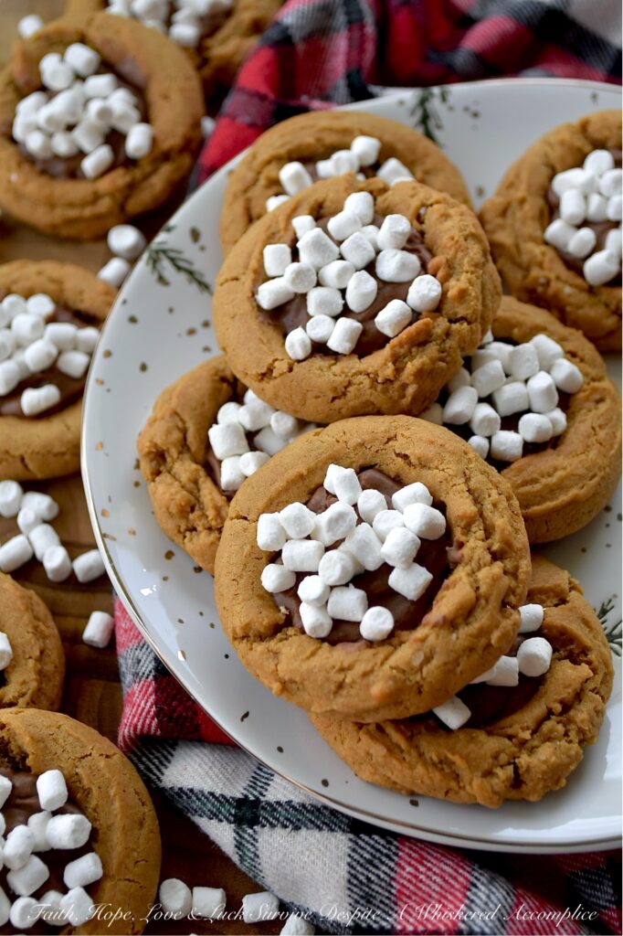 Hot Cocoa & Marshmallow Molasses Spice Cookies - If you're looking for that one special treat to celebrate a snow day, elevate your holiday cookie platter, or simply make a gray day feel brighter, this is it. These chewy molasses spice cookies are absolutely packed with the kind of warm, spicy goodness that makes your kitchen smell like a gingerbread wonderland. Think ginger, cinnamon, a whisper of nutmeg, and a pinch of cloves. Nestled inside each spiced delight is a generous dollop of rich, decadent, and incredibly quick-to-make hot cocoa icing. And for the grand finale? A generous sprinkle of miniature marshmallow bits that lend a sweet vanilla flavor and an absolutely irresistible crunch. They're adorable, they're delicious, and they’re the perfect companion to a warm and cozy cup of hot chocolate.