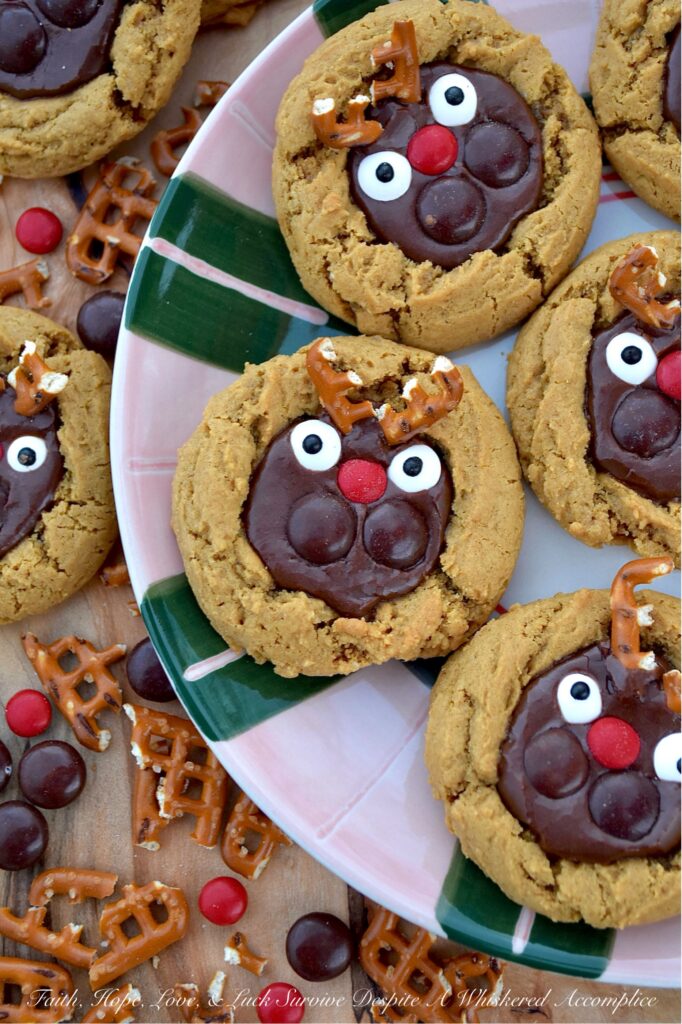 Reindeer Cocoa Iced Molasses Spice Cookies - Gingerbread men, you might want to scoot over and make some room, because there’s a brand new crew showing up on this year’s Christmas cookie plate, and they’re bringing a whole lot of charm and a little bit of delicious chaos. These seriously incredible molasses spice cookies are chewy, flavorful, packed with holiday spirit, and topped with a sweet vanilla and cocoa-flavored powdered sugar icing. With pretzel antlers perched just so, chunky brown M&M's cheeks, adorable red M&M's Minis noses, and googly candy eyes that dare you not to smile, these reindeer cookies are guaranteed to be the star of any holiday gathering. Santa, Rudolph, and the entire reindeer entourage are going to get a giggle out of these Reindeer Cocoa Iced Molasses Spice Cookies this Christmas.