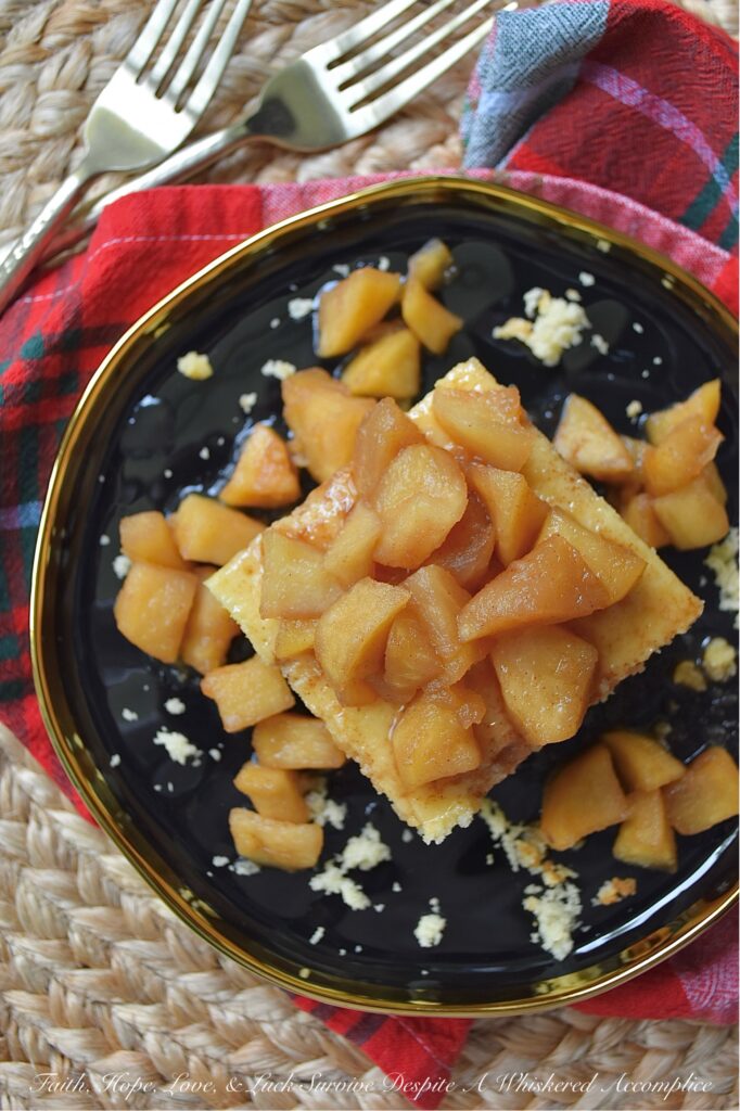 Butter Cake with Chunky Cinnamon Apples - This Butter Cake with Chunky Cinnamon Apples is effortlessly impressive, makes your kitchen smell like an autumn dream, and is proof that you don’t need to spend hours baking to create something truly fabulous. Imagine a tender, buttery sheet cake, made with a jazzed-up butter recipe cake mix, baked to absolute golden perfection. Served with a glorious layer of chunky, stovetop cinnamon apples, this simple cake is moist, flavorful, and everything you want on a crisp fall day. And since apples are always around, this is the kind of sweet treat you'll find yourself baking again and again, no matter the season.
