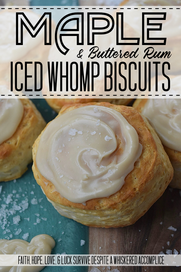 Maple & Buttered Rum Iced Whomp Biscuits - If you're someone who keeps a can or two of trusty refrigerated biscuits, tucked away in your fridge for breakfast emergencies or those nights when breakfast-for-dinner is a common solution to what's for dinner, these Maple & Buttered Rum Iced Whomp Biscuits are a must-try. Traditional whomp biscuits get a serious glow-up, with a swoon-worthy spread of dreamy maple, butter, and rum-flavored icing, followed by a sprinkle of sea salt to balance out the icing's sweet, sticky goodness. After trying these biscuits, you’ll never look at a can of whomp biscuits the same way again.
