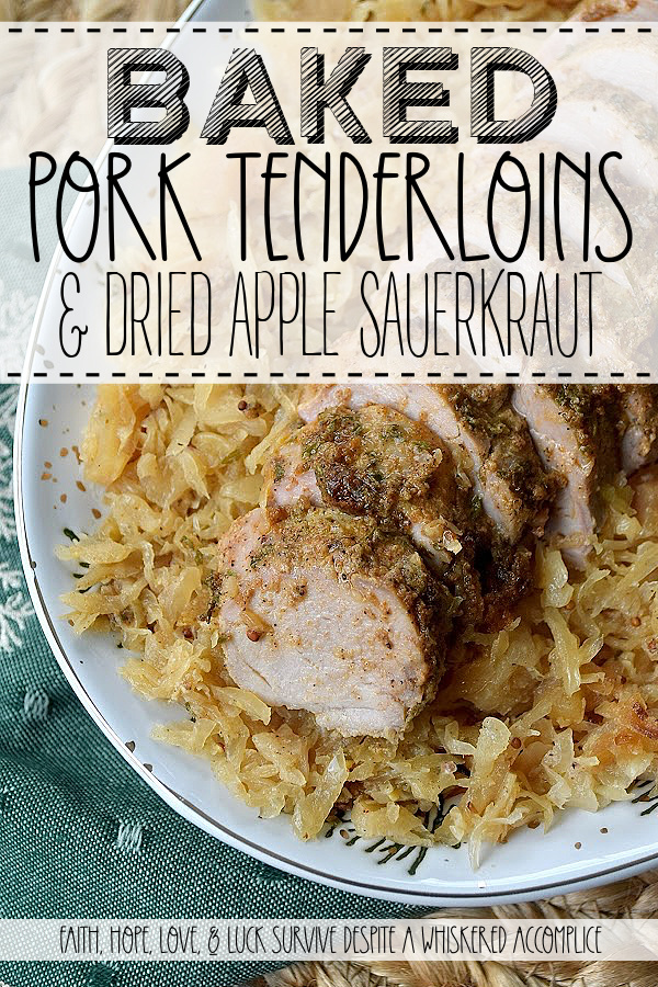 Baked Pork Tenderloins & Dried Apple Sauerkraut - This cozy, stick-to-your-ribs dinner practically makes itself. The pork tenderloins are nestled atop a flavorful bed of sweet and tangy sauerkraut, with little pops of finely chopped dried apples tucked in for good measure. After being baked to golden perfection, the tenderloins come out juicy and packed with flavor. And since everything is baked together in one large casserole dish, you can spend less time washing dishes and more time plotting how to snag that last piece of pork before anyone else does.