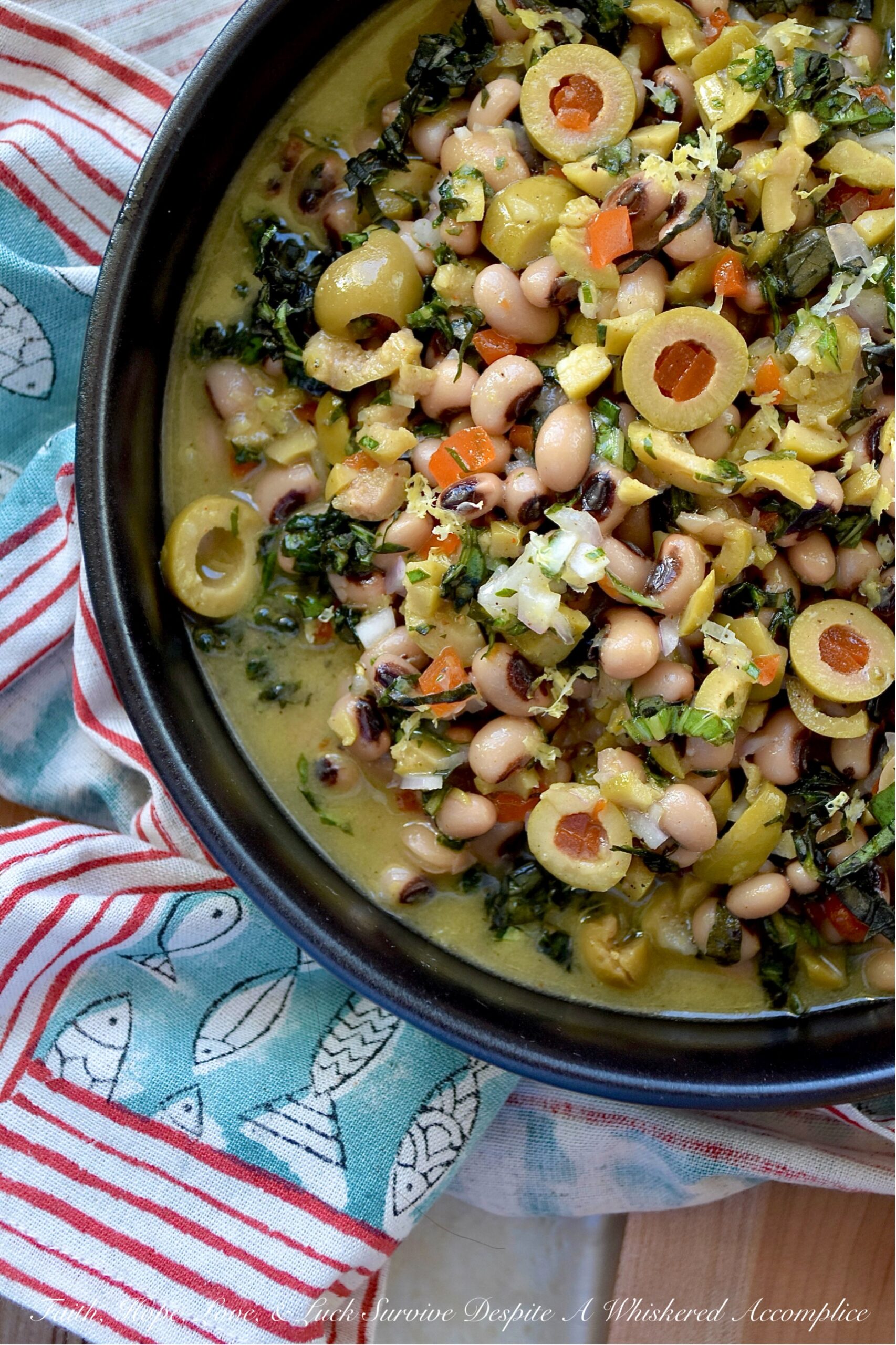 Black-Eyed Pea & Basil Green Olive Salad