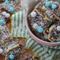 Cracker Candy with M&M's & Shredded Coconut - If you’re ready to take the classic salty-sweet crunch of traditional cracker candy to a whole new level, you’ve come to the right place. This bumped-up version of cracker candy combines the crispness of saltine crackers with a rich, buttery toffee, a smooth layer of melted chocolate, a colorful shower of sprinkles, decorative Milk Chocolate M&M's, and crunchy unsweetened shredded coconut. And, the best part is, you can swap out the sprinkles and M&M’s for any color combo your lil' heart desires, which means this treat is ready to easily dress up for any holiday, birthday, or random Wednesday that needs a little extra sweetness.