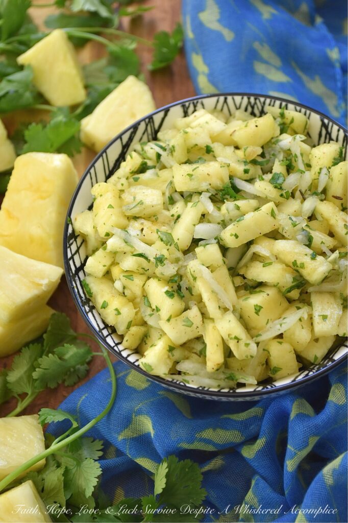 Pineapple & Sweet Yellow Onion Caribbean Salsa - This Caribbean-inspired salsa is tangy and vibrant, hitting that just-right sweet-and-spicy note that makes every bite feel like a vacation. By pairing fresh pineapple and diced sweet yellow onion with just a touch of spicy jerk seasoning, this flavor-packed salsa is almost as addictive as it is easy to make. Whether you’re pairing it with grilled seafood, chicken, or pork on a warm evening or just diving in with a bowl of tortilla or corn chips, this island-inspired salsa is the tropical escape your dinner table has been waiting for.