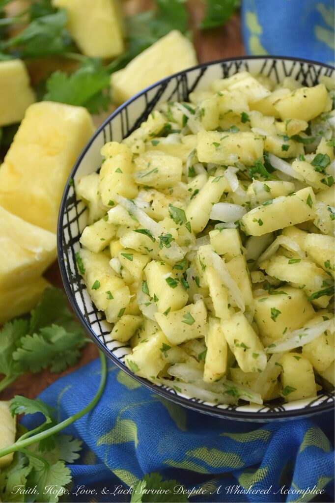 Pineapple & Sweet Yellow Onion Caribbean Salsa - This Caribbean-inspired salsa is tangy and vibrant, hitting that just-right sweet-and-spicy note that makes every bite feel like a vacation. By pairing fresh pineapple and diced sweet yellow onion with just a touch of spicy jerk seasoning, this flavor-packed salsa is almost as addictive as it is easy to make. Whether you’re pairing it with grilled seafood, chicken, or pork on a warm evening or just diving in with a bowl of tortilla or corn chips, this island-inspired salsa is the tropical escape your dinner table has been waiting for.