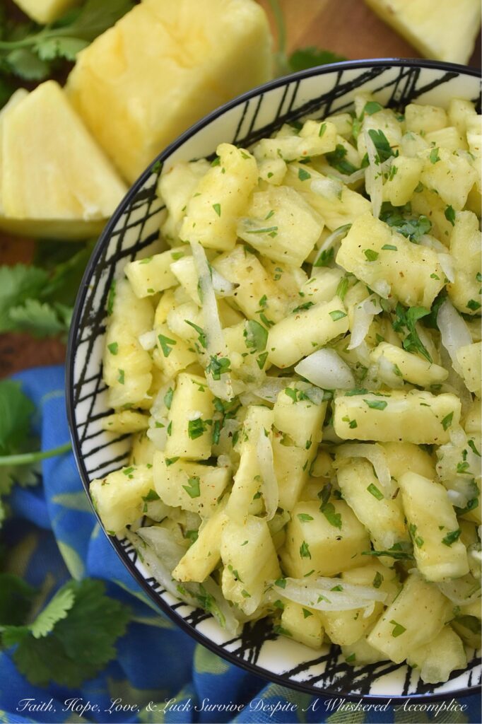 Pineapple & Sweet Yellow Onion Caribbean Salsa - This Caribbean-inspired salsa is tangy and vibrant, hitting that just-right sweet-and-spicy note that makes every bite feel like a vacation. By pairing fresh pineapple and diced sweet yellow onion with just a touch of spicy jerk seasoning, this flavor-packed salsa is almost as addictive as it is easy to make. Whether you’re pairing it with grilled seafood, chicken, or pork on a warm evening or just diving in with a bowl of tortilla or corn chips, this island-inspired salsa is the tropical escape your dinner table has been waiting for.