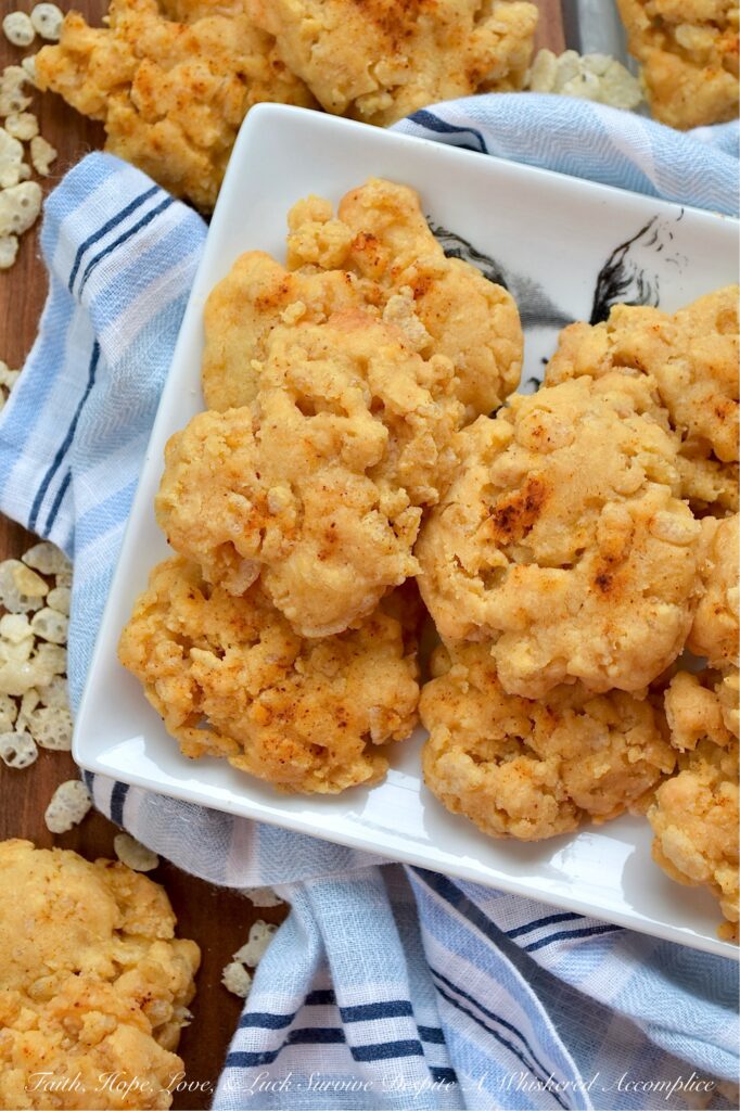 Spicy Cheddar Krispies Crackers (Rice Krispies) - If you want to transform your favorite canned or store-bought refrigerated soup from a convenient meal into an unforgettable experience, you need these spicy cheddar crackers made with Rice Krispies cereal. With a sharp kick of cayenne, a seriously cheesy punch, and a crispy texture that store-bought crackers just can’t touch, these crackers are dangerously addictive. One batch and you’ll never settle for plain saltine crackers again.