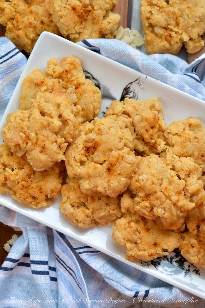 Spicy Cheddar Krispies Crackers (Rice Krispies) - If you want to transform your favorite canned or store-bought refrigerated soup from a convenient meal into an unforgettable experience, you need these spicy cheddar crackers made with Rice Krispies cereal. With a sharp kick of cayenne, a seriously cheesy punch, and a crispy texture that store-bought crackers just can’t touch, these crackers are dangerously addictive. One batch and you’ll never settle for plain saltine crackers again.