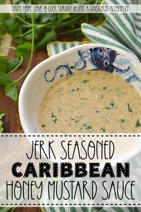 Jerk Seasoned Caribbean Honey Mustard Sauce - Creamy, tangy, sweet, and with just the right amount of heat, this five-ingredient wonder is basically a tropical island paradise in a bowl. If you’re someone who can’t resist honey mustard, fresh cilantro, and a little Caribbean flair, get ready to fall head over heels, because this jerk-seasoned honey mustard is going to instantly become your new go-to sauce for drizzling over chicken, pork, seafood, vegetables, and salads.