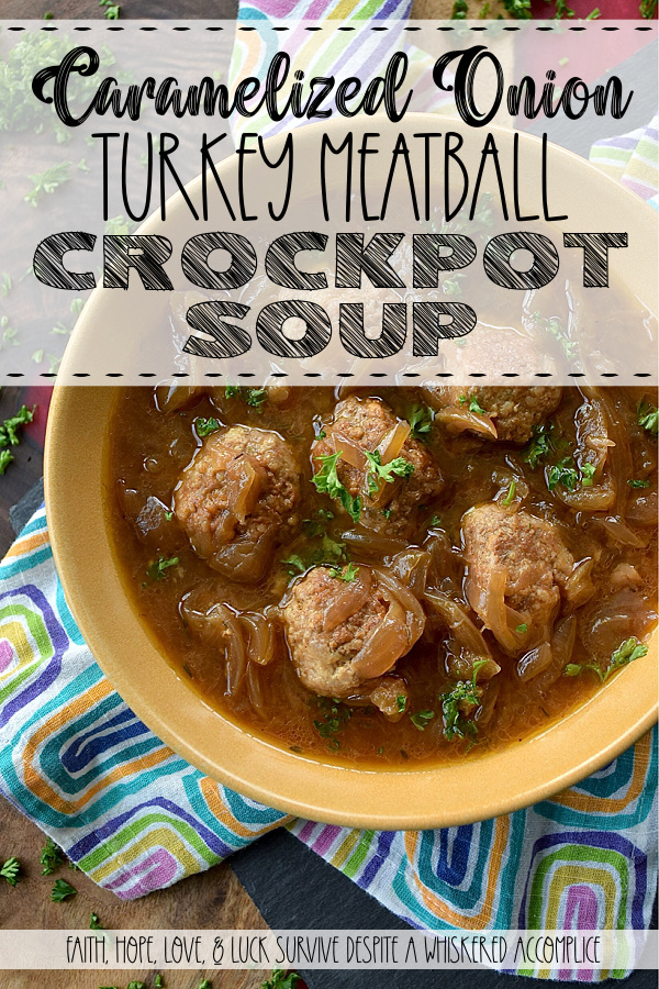 Caramelized Onion Turkey Meatball Crockpot Soup - The secret to a truly amazing slow-cooked crockpot soup isn’t to dump all of the ingredients in, set it, and forget it. It’s knowing exactly when to step away from the slow cooker and hit the stove instead. This Caramelized Onion Turkey Meatball Crockpot Soup pairs slowly caramelized crockpot onions with stovetop meatballs browned to golden perfection, creating a depth of flavor you didn't think was possible for a crockpot recipe. If you’ve been looking for a reason to dust off your crockpot, this is it.