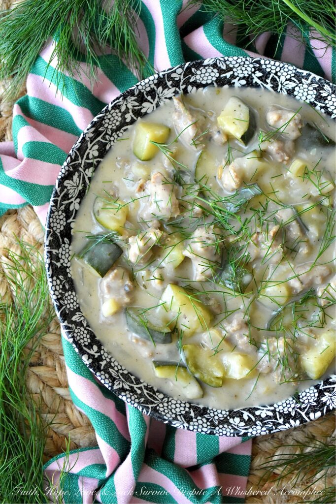 Italian Sausage Zucchini, Onion, & Fennel Chowder - Forget everything you know about chowder. No potatoes? No corn? No seafood? That's right. Instead, we’re swapping in savory sweet Italian sausage and garden-fresh veggies like zucchini, onion, and fennel. This one-pot, lighter-than-usual chowder is thick, vibrant, and packed with an unexpected punch of flavor. It’s arguably the most flavorful chowder you’ll make all season.