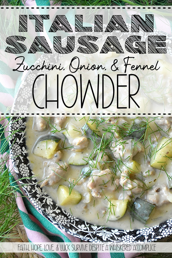 Italian Sausage Zucchini, Onion, & Fennel Chowder - Forget everything you know about chowder. No potatoes? No corn? No seafood? That's right. Instead, we’re swapping in savory sweet Italian sausage and garden-fresh veggies like zucchini, onion, and fennel. This one-pot, lighter-than-usual chowder is thick, vibrant, and packed with an unexpected punch of flavor. It’s arguably the most flavorful chowder you’ll make all season.
