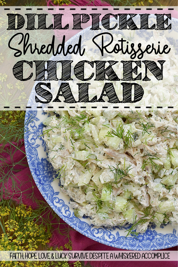 Dill Pickle Shredded Rotisserie Chicken Salad - Whether you’re meal prepping for the week or looking for a quick gourmet-feeling lunch or dinner, this recipe is proof that healthy eating doesn't have to be expensive or complicated. Since it uses only half of a rotisserie chicken, leaving the other half for another recipe, along with the skin and bones to make homemade broth for a future soup, it’s basically three recipes for the price of one. This shredded rotisserie chicken salad is light, refreshing, and loaded with the tangy zip of dill pickles, along with lots of crunchy celery and just a hint of fresh dill. All while using a fraction of the mayo found in traditional chicken salad recipes.
