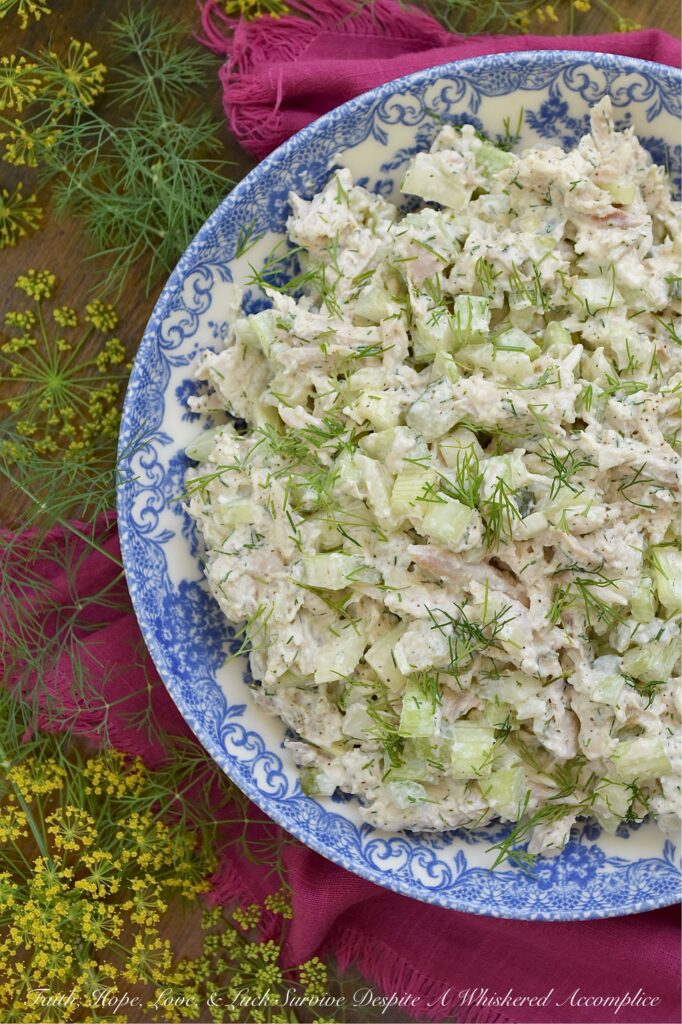 Dill Pickle Shredded Rotisserie Chicken Salad - Whether you’re meal prepping for the week or looking for a quick gourmet-feeling lunch or dinner, this recipe is proof that healthy eating doesn't have to be expensive or complicated. Since it uses only half of a rotisserie chicken, leaving the other half for another recipe, along with the skin and bones to make homemade broth for a future soup, it’s basically three recipes for the price of one. This shredded rotisserie chicken salad is light, refreshing, and loaded with the tangy zip of dill pickles, along with lots of crunchy celery and just a hint of fresh dill. All while using a fraction of the mayo found in traditional chicken salad recipes.