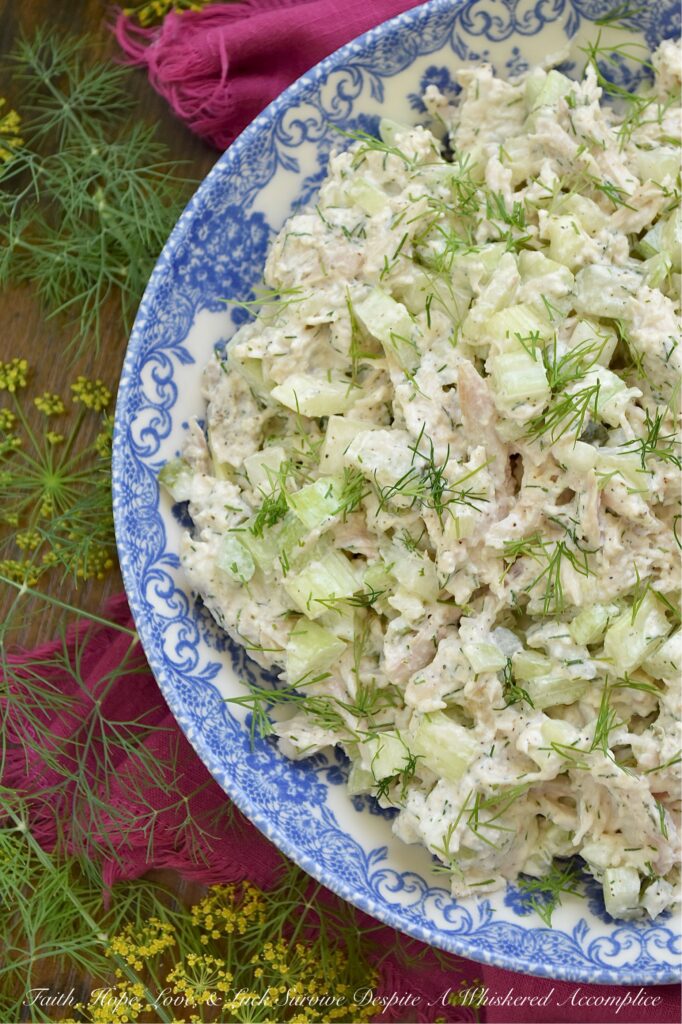 Dill Pickle Shredded Rotisserie Chicken Salad - Whether you’re meal prepping for the week or looking for a quick gourmet-feeling lunch or dinner, this recipe is proof that healthy eating doesn't have to be expensive or complicated. Since it uses only half of a rotisserie chicken, leaving the other half for another recipe, along with the skin and bones to make homemade broth for a future soup, it’s basically three recipes for the price of one. This shredded rotisserie chicken salad is light, refreshing, and loaded with the tangy zip of dill pickles, along with lots of crunchy celery and just a hint of fresh dill. All while using a fraction of the mayo found in traditional chicken salad recipes.