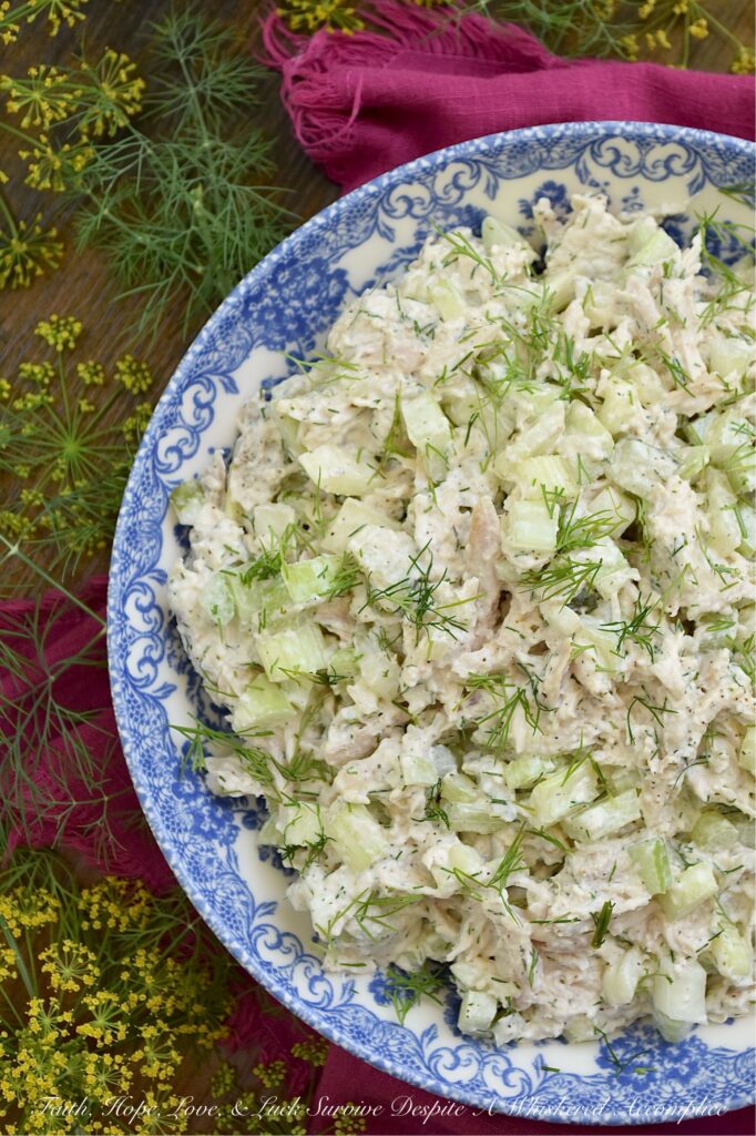 Dill Pickle Shredded Rotisserie Chicken Salad - Whether you’re meal prepping for the week or looking for a quick gourmet-feeling lunch or dinner, this recipe is proof that healthy eating doesn't have to be expensive or complicated. Since it uses only half of a rotisserie chicken, leaving the other half for another recipe, along with the skin and bones to make homemade broth for a future soup, it’s basically three recipes for the price of one. This shredded rotisserie chicken salad is light, refreshing, and loaded with the tangy zip of dill pickles, along with lots of crunchy celery and just a hint of fresh dill. All while using a fraction of the mayo found in traditional chicken salad recipes.