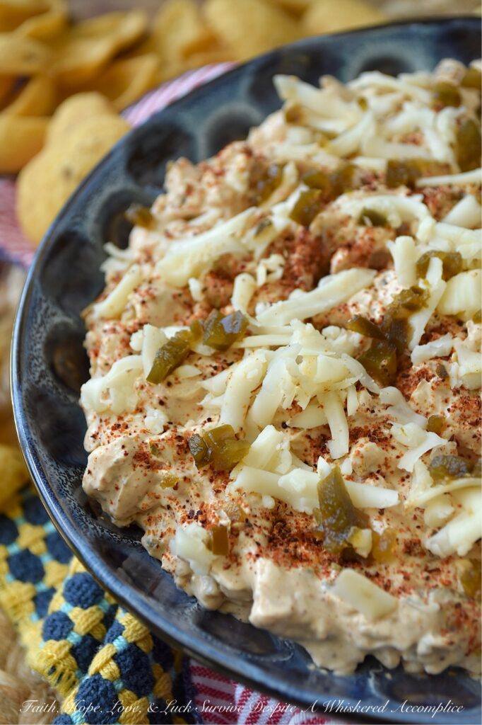 Smoky Southwestern Pepper Jack Cheese Dip - This smoky southwestern pepper jack cheese dip is everything a great appetizer should be. Creamy, cheesy, dangerously addictive, and packed with spicy, smoky flavor that keeps everyone coming back for just one more scoop. With the perfect amount of smokiness and a kick of heat from freshly grated pepper jack and candied jalapeños, it’s the kind of dip that disappears almost the second it hits the table. Best of all? It’s completely customizable. If you live for the fire, go heavy on the jalapeños; if you prefer a gentler warmth, use less. Either way, serve it up with a mountain of salty corn chips and watch it disappear in minutes.