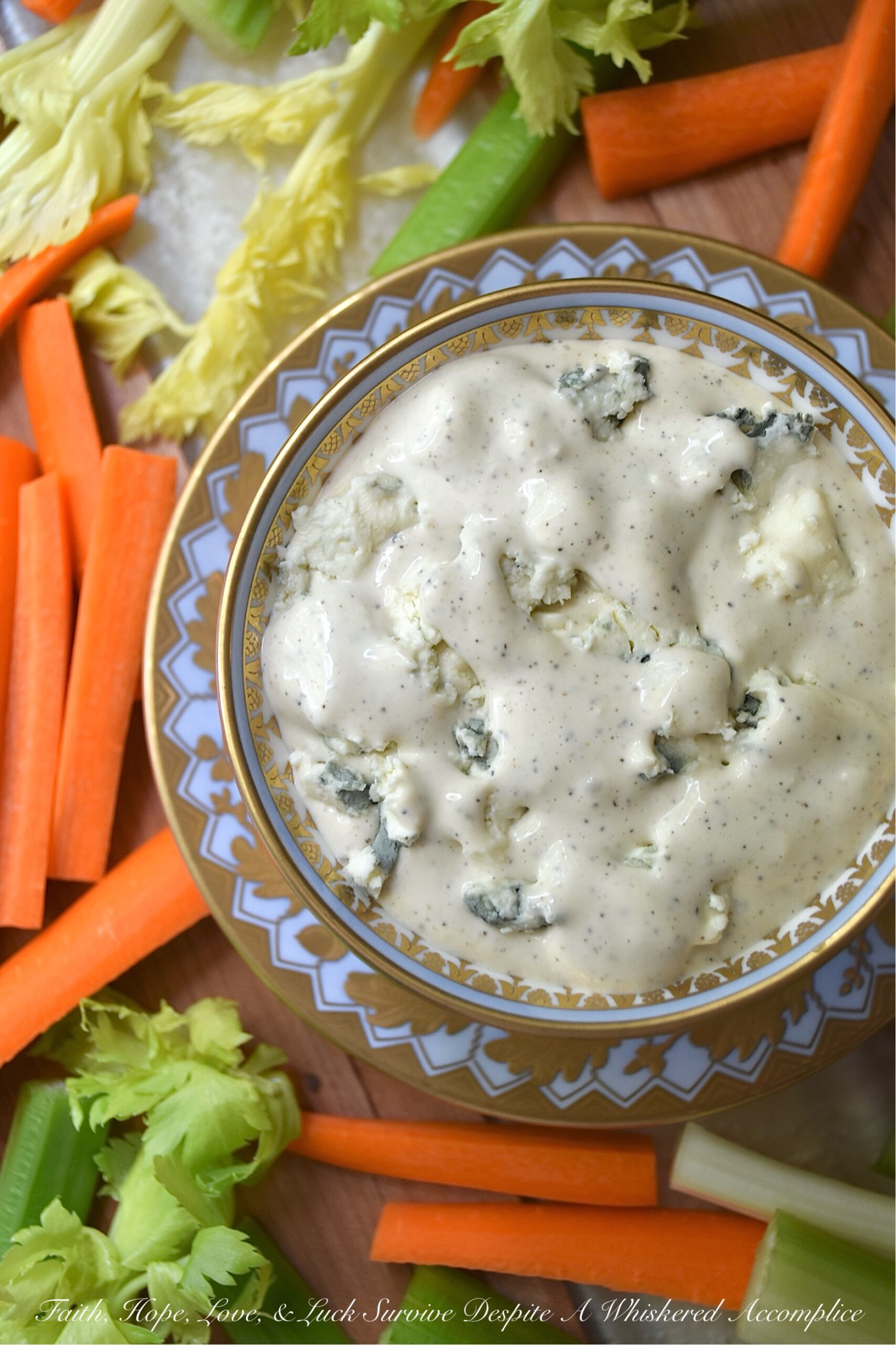 Simple No-Herb Blue Cheese Dressing & Dip