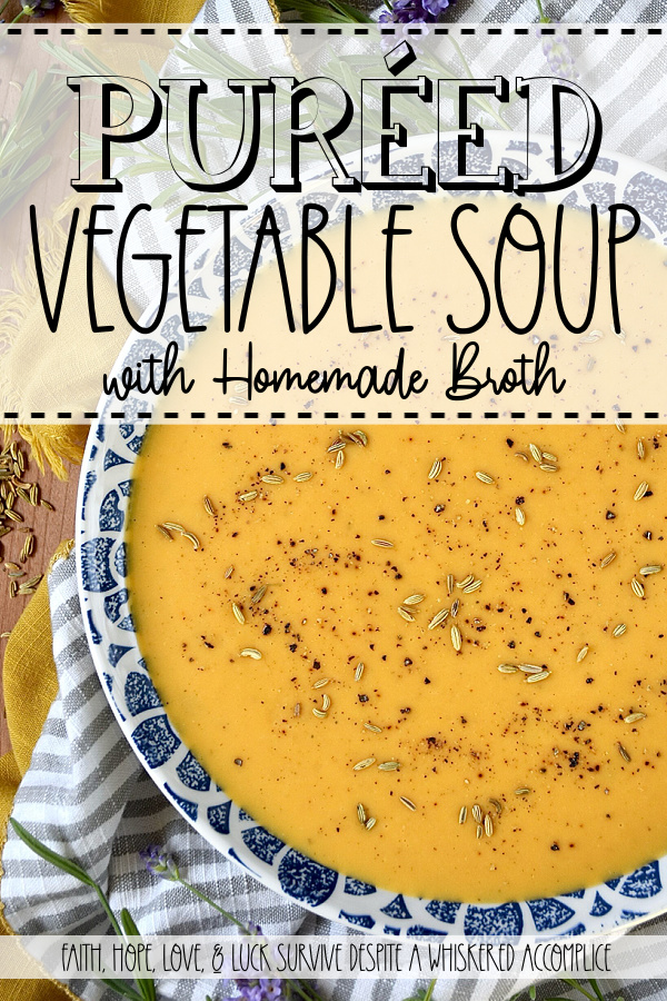 Puréed Vegetable Soup with Homemade Broth - In a world of rising grocery prices, there is something incredibly satisfying about turning a throwaway item into a simple, comforting meal. If you’ve ever felt guilty for tossing out the skin and bones of your store-bought rotisserie chicken, you'll simply adore this recipe that turns kitchen scraps into a velvety puréed vegetable soup. With its homemade simple broth, onion, celery, potatoes, and carrots, this budget-friendly soup is proof that you don’t need a long list of expensive ingredients to create something truly delicious. Finished with a hint of toasted fennel seeds and a bit of optional heavy whipping cream, this soup is elegant enough for a dinner party, yet effortless enough to be your new healthy weeknight go-to recipe.