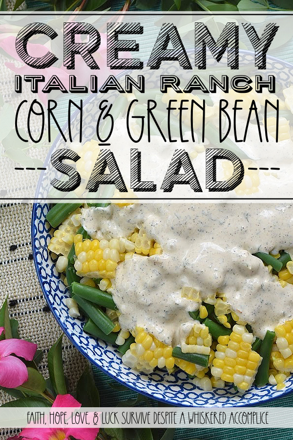 Creamy Italian Ranch Corn & Green Bean Salad - Bursting with fresh seasonal vegetables, packed with satisfying crunch, and tossed in a homemade dressing that marries zesty Italian seasoning with creamy ranch goodness, every crunchy bite of this fresh corn and green bean summer salad delivers ultimate flavor. If you’re obsessed with ranch dressing, Italian seasoning, and farm-fresh summer veggies, you'll simply adore this creamy corn and green bean salad.
