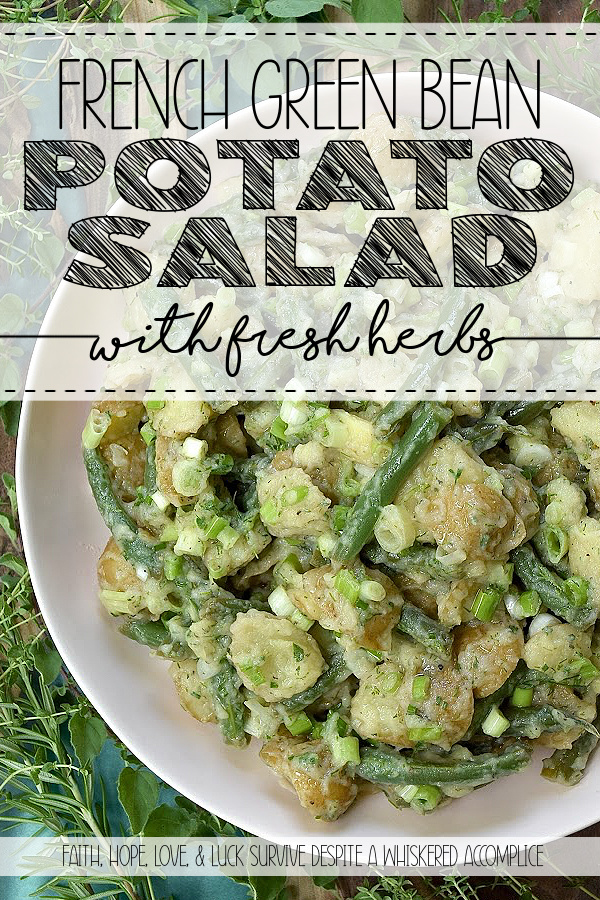 French Green Bean Potato Salad with Fresh Herbs - Featuring buttery-soft baby or little yellow potatoes, the satisfying crunch of fresh green beans, a tangy white wine vinaigrette, and a generous handful of dill, chives, oregano, thyme, and rosemary, this French Green Bean Potato Salad with Fresh Herbs is the perfect summer side dish. Mayonnaise-free, heat-friendly, and bursting with tons of fresh herb flavor, it’s everything a warm-weather side dish should be. Best of all? It can be served chilled or at room temperature. Either way is absolutely delicious.