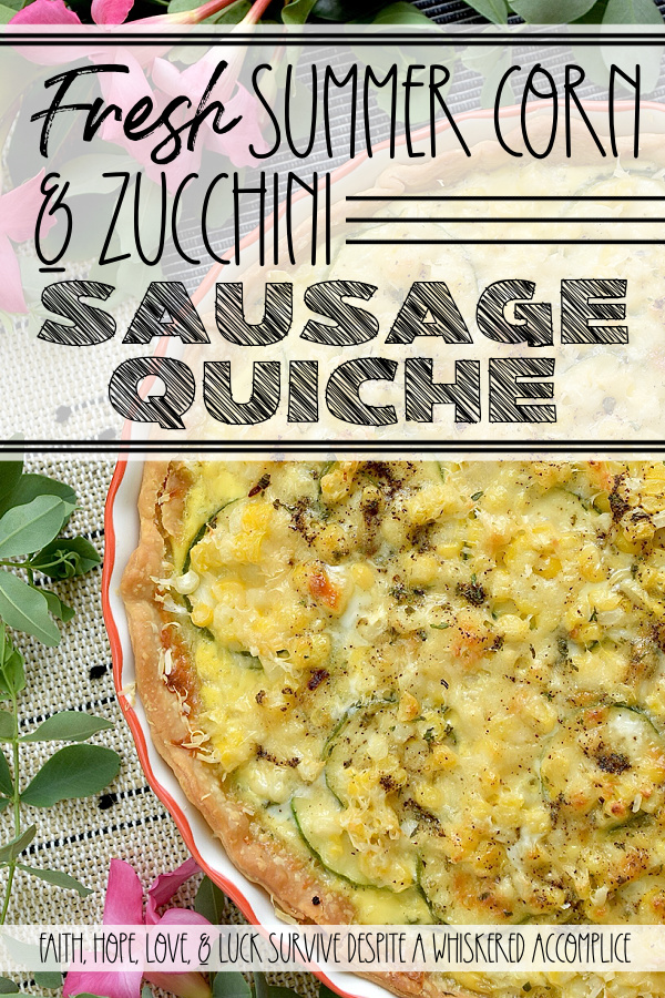 Fresh Summer Corn & Zucchini Sausage Quiche - Bursting with sweet fresh corn cut straight from the cob, thinly sliced zucchini, savory sausage, Italian herb seasoning, and a rich blend of sharp white cheddar and parmesan cheese, this isn’t your average quiche. It’s creamy, it’s hearty, and best of all, the veggies actually keep their fresh, satisfying bite. Whether you’re serving it up for a lazy weekend breakfast, a light brunch or lunch, or an easy weeknight dinner casserole, this is a rich, flavorful slice of summer guaranteed to hit the spot.