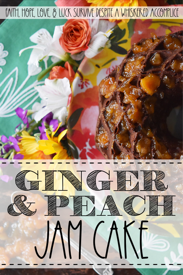 Ginger & Peach Jam Cake - Forget traditional classic fruit cake. When the warm, spicy punch of crystallized ginger meets the sticky-sweet decadence of homemade peach jam, something truly heavenly happens. Now, just imagine that gorgeous fruity jam spooned over a rich, buttery bundt cake. This is the kind of fruit cake that, for sure, will have everyone sneaking back for seconds and possibly even thirds.