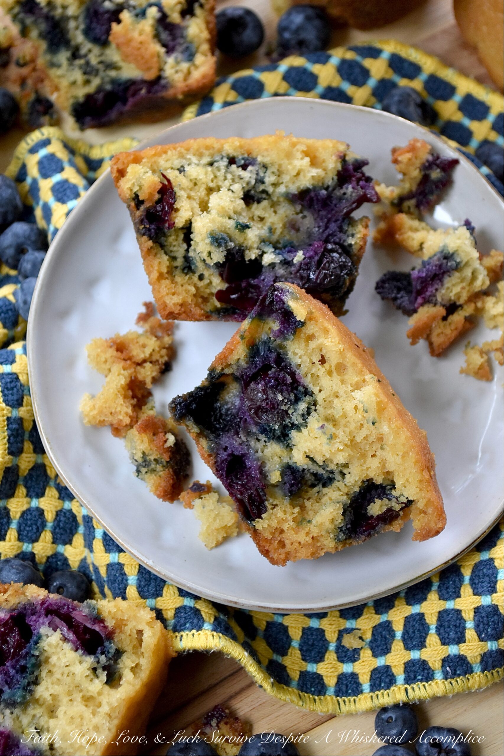 Cornmeal Muffins with Fresh Blueberries