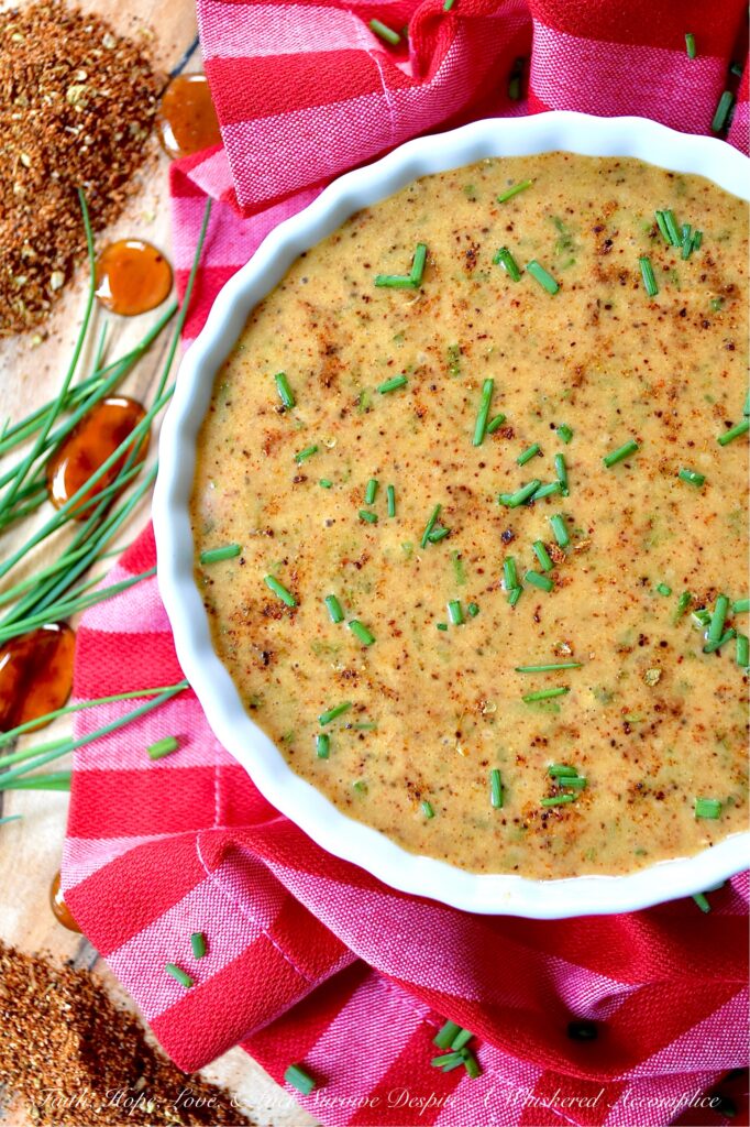 Smoky Southwestern Honey Mustard with Chives - If you love the classic sweet-and-tangy flavor of honey mustard, prepare to drool over this homemade version with a smoky southwestern-spiced twist. Whether you're using it as a dip to dunk crisp rainbow-colored peppers or veggies, a dressing for your favorite salad greens, or drizzling it over juicy, perfectly grilled chicken as a sauce, get ready to put this smoky southwestern honey mustard on pretty much anything and everything you eat. And let's not forget this honey mustard's vibrant pop of fresh green chives, which make everything on your plate look as gorgeous as it is delicious.