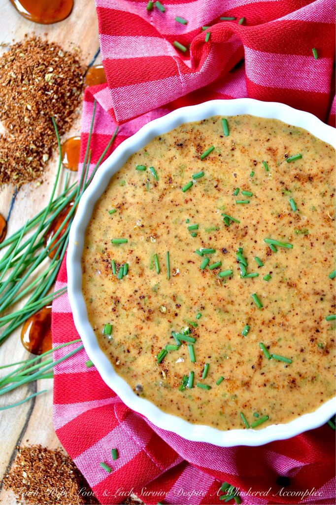 Smoky Southwestern Honey Mustard with Chives - If you love the classic sweet-and-tangy flavor of honey mustard, prepare to drool over this homemade version with a smoky southwestern-spiced twist. Whether you're using it as a dip to dunk crisp rainbow-colored peppers or veggies, a dressing for your favorite salad greens, or drizzling it over juicy, perfectly grilled chicken as a sauce, get ready to put this smoky southwestern honey mustard on pretty much anything and everything you eat. And let's not forget this honey mustard's vibrant pop of fresh green chives, which make everything on your plate look as gorgeous as it is delicious.