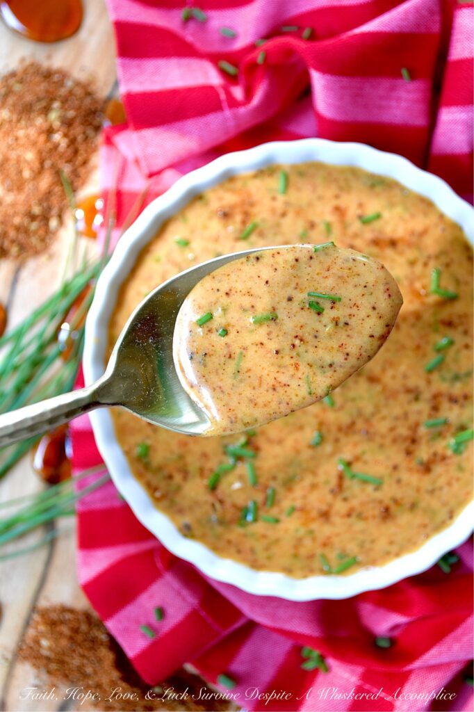 Smoky Southwestern Honey Mustard with Chives - If you love the classic sweet-and-tangy flavor of honey mustard, prepare to drool over this homemade version with a smoky southwestern-spiced twist. Whether you're using it as a dip to dunk crisp rainbow-colored peppers or veggies, a dressing for your favorite salad greens, or drizzling it over juicy, perfectly grilled chicken as a sauce, get ready to put this smoky southwestern honey mustard on pretty much anything and everything you eat. And let's not forget this honey mustard's vibrant pop of fresh green chives, which make everything on your plate look as gorgeous as it is delicious.