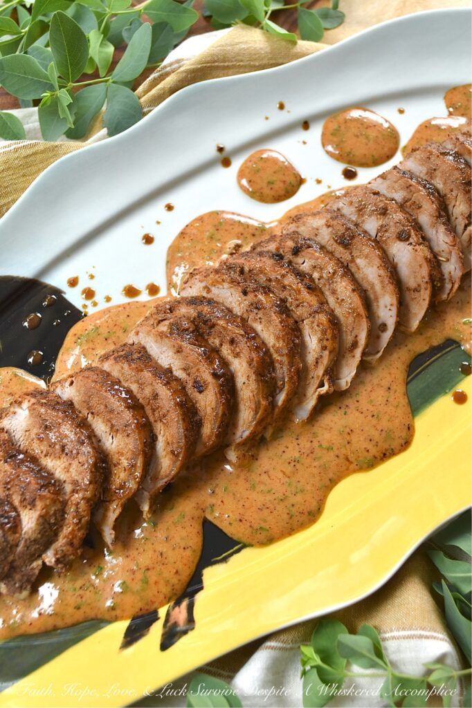 Southwestern Honey Mustard Pork Tenderloin - The secret to this tender, melt-in-your-mouth pork tenderloin is a simple homemade smoky southwestern seasoning mix. First, it creates an incredible, savory crust as the meat roasts to tender perfection in the oven. Then, it's used to whip up an addictive sweet-and-savory honey mustard sauce. Best of all? This pork is as versatile as it is delicious. Serve it sliced over a bed of fluffy rice, creamy mashed potatoes, or pasta for a cozy sit-down dinner, or use it to make the ultimate lunchtime sandwich or wrap. And as a bonus, you'll have enough smoky southwestern seasoning and honey mustard sauce for at least two pork tenderloins, because trust us, your family is definitely going to want to have leftovers.
