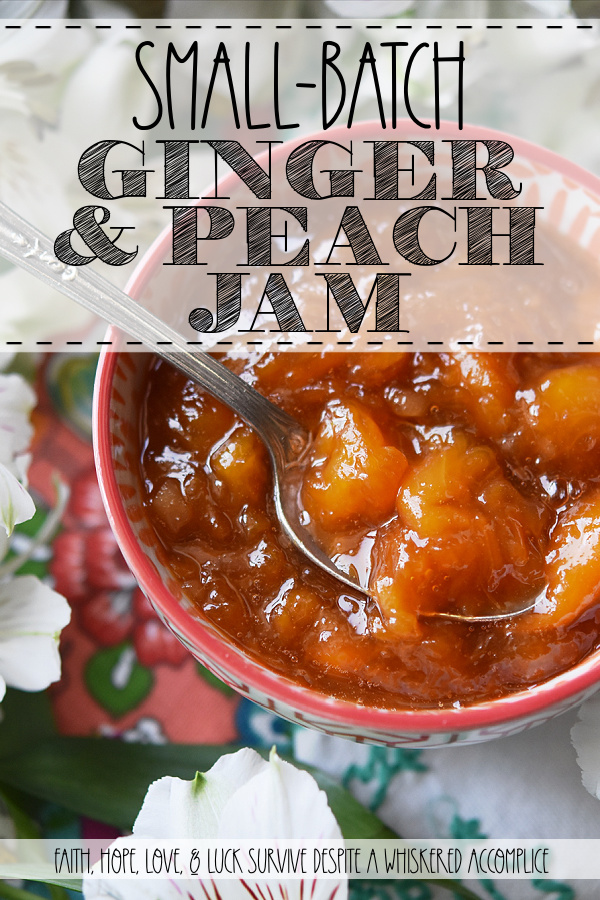 Small-Batch Ginger & Peach Jam - By pairing the natural, juicy sweetness of frozen sliced peaches with the fiery warm bite of finely diced crystallized ginger, this quick-fix recipe delivers massive flavor with zero fuss. Tossed with a bit of sugar, sea salt, and bright lemon juice, this small-batch jam comes together effortlessly without hours spent over a hot stove. Whether slathered over warm scones or drizzled over pound cake, this sweet-and-spicy jam proves that the best things really do come in small jars.