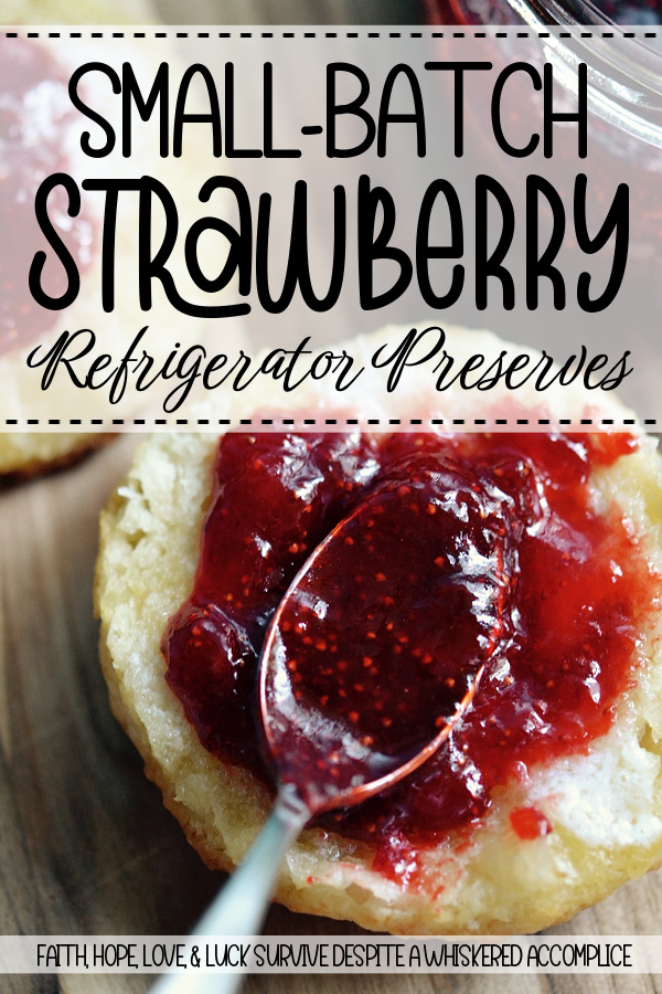 Small-Batch Strawberry Refrigerator Preserves - These strawberry refrigerator preserves use just four simple ingredients to create a luscious, sweet, vibrant fruit spread in under 30 minutes, with no pectin, no water baths, and very little effort. Quick, easy, and impossibly delicious, this small-batch recipe tastes like pure sunshine slathered over your favorite morning toast, warm muffins, or fluffy biscuits.