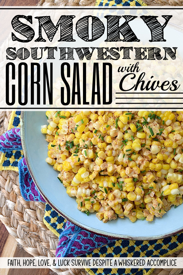 Smoky Southwestern Corn Salad with Chives - This fresh corn salad features a perfectly balanced homemade southwestern seasoning blend made with smoked paprika and warm coriander to bring lots of lovely smoky flavor without adding too much heat. When combined with just a little bit of mayonnaise, a hint of heavy cream, and a splash of vinegar, this seasoning blend creates a slightly sweet, smoky, tangy sauce that's effortlessly delicious. And with its colorful green pop of fresh chives, this flavorful side dish hits pretty much every flavor note without feeling too heavy.